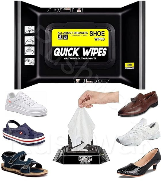 Shoe Wipes Quickly Remove Dirt & Stains - These Disposable Shoe Cleaning Wipes Can Be Used On Footwear (1Pack of 80pcs)